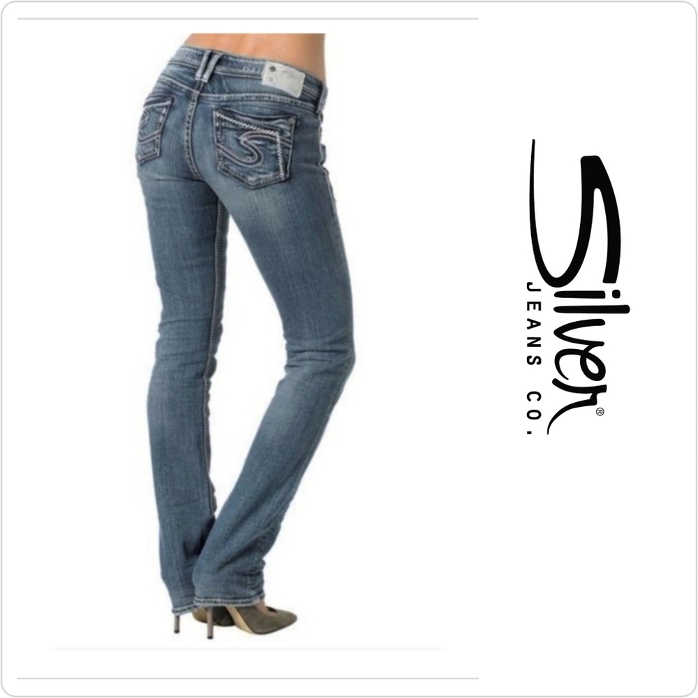 Silver Jeans Aiko Low Straight Jeans 28x33